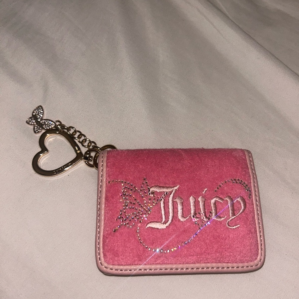 Juicy Couture Pink Wallet with Butterfly Detail